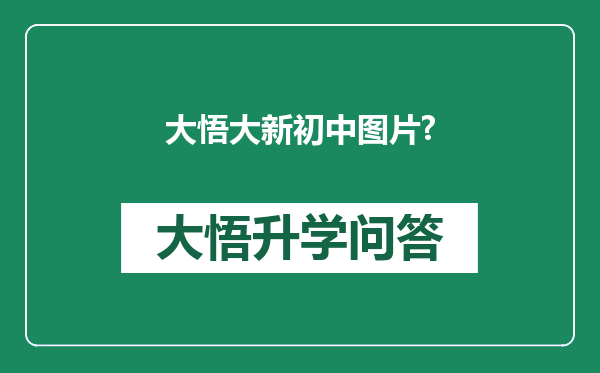 大悟大新初中图片?